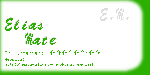 elias mate business card